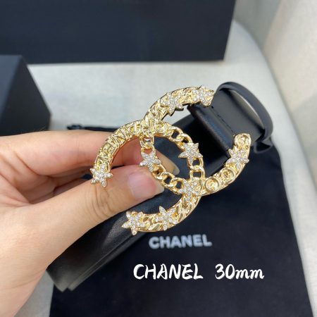 Chanel Belt With Double C Buckle Black Women Belt 30MM - Image 2