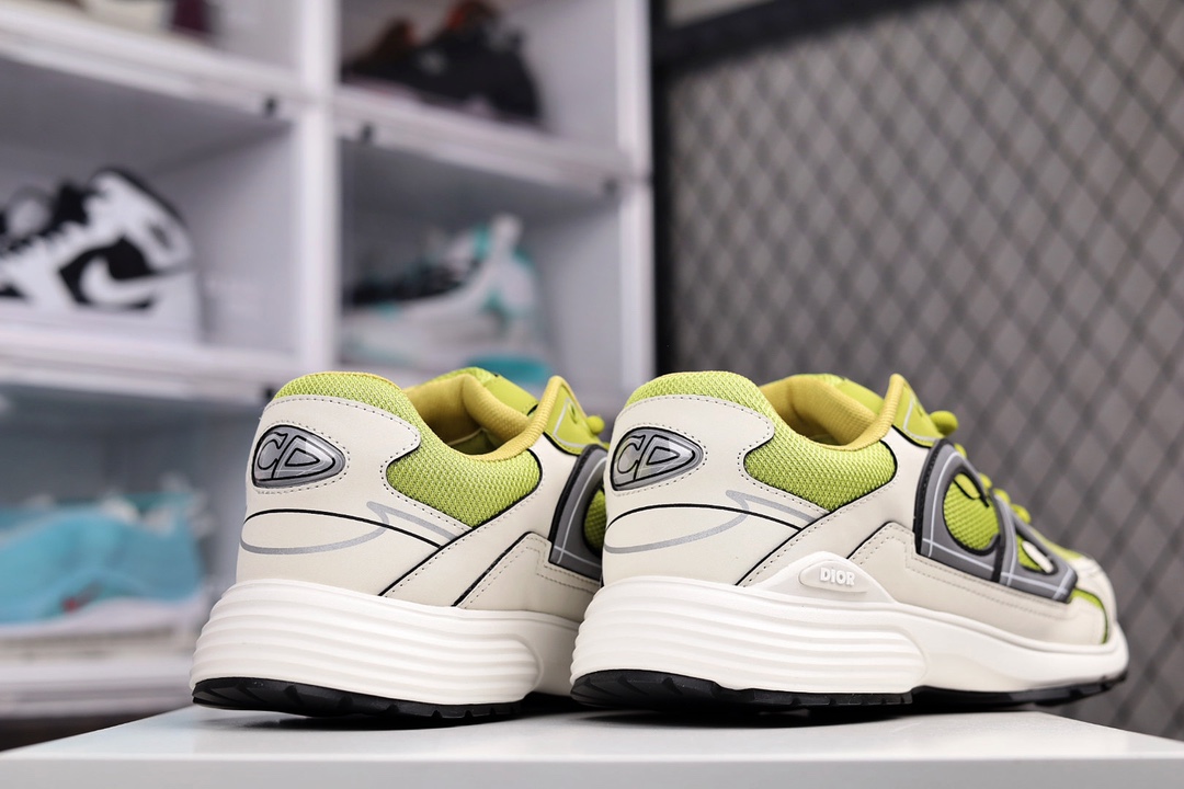 Dior B30 Dad Sneakers Green Biege (1:1 Version) - Image 7