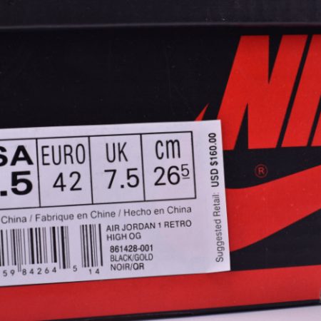 Air Jordan 1 Retro High OG NRG ComplexCon Top 3 Gold 861428-001 - Image 5