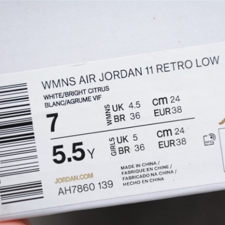 Air Jordan 11 Low WMNS Citrus" AH7860-139 - Image 14