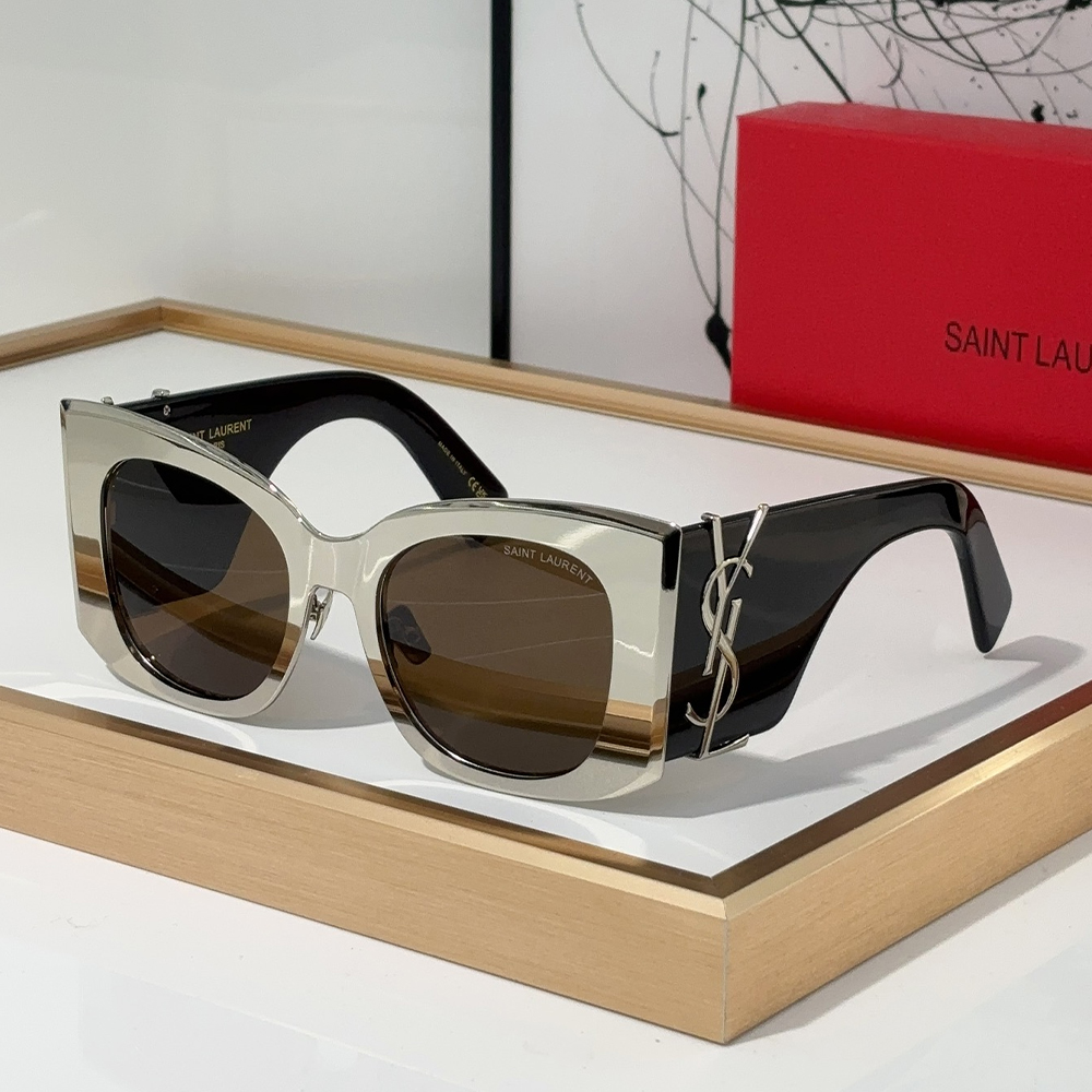 Saint Laurent YSL Logo Embellished Sunglasses Top Quality - Image 1