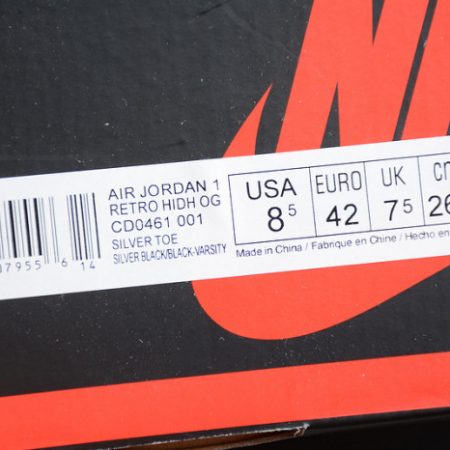 Air Jordan 1 Silver Toe CD0461-001 - Image 13
