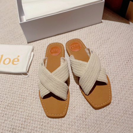 Chloe Woody Polyester Goes With Everything Shoes Sandal - Image 6