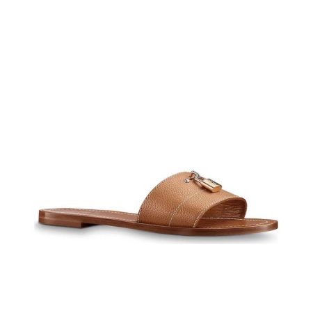 LV Leather Flip-flops Slide Sandal