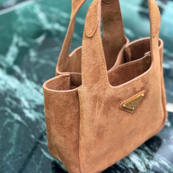 Prada mini suede tote bag 10A quality 1BA349