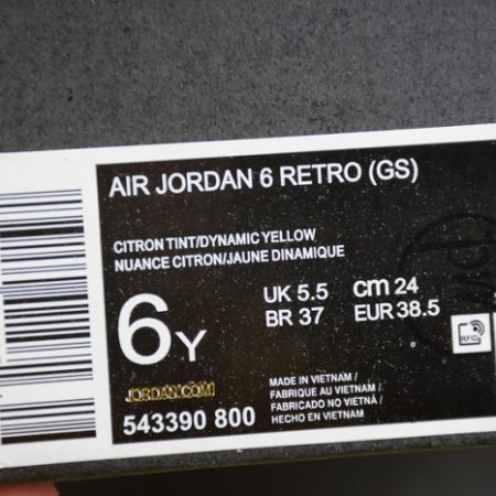 Air Jordan 6 retro dynamic yellow floral (GS) 543390-800 - Image 10