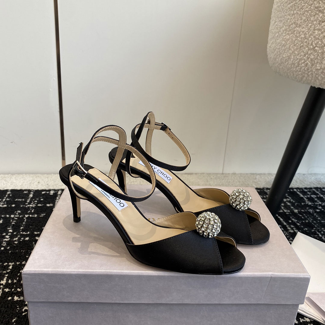 Jimmy Choo Sacora Leather Slingshot Fashion Buckle Slide Sandal - Image 2