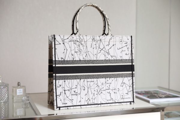 Dior Book Tote Pink Toile De Jouy Embroidery