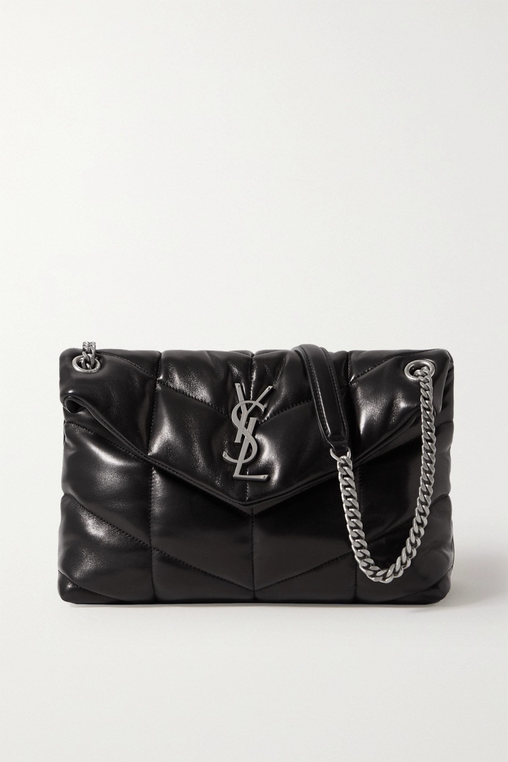 SAINT LAURENT Loulou Puffer small quilted leather shoulder bag black - Image 1