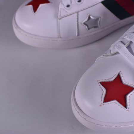 Gucci Ace Embroidered Low-Top Sneaker WITH COLORFUL STARS 431942-A38G1 - Image 8