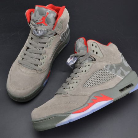 Bape x Air Jordan 5 Trophy RoomCamo university red mens 136027-051 - Image 18