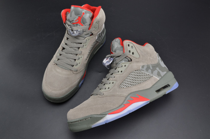 Bape x Air Jordan 5 Trophy RoomCamo university red mens 136027-051 - Image 18