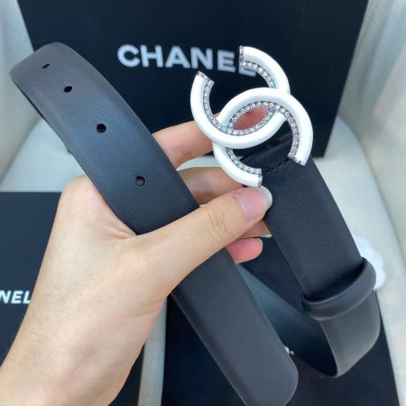 Chanel Belt With Double C Buckle Black Women Belt 30MM - Image 3