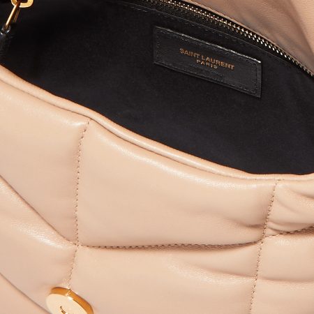 SAINT LAURENT Loulou Puffer small quilted leather shoulder bag beige - Image 4