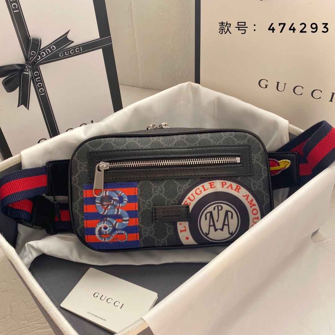 Gucci Canvas & Leather Waist bag - Image 6