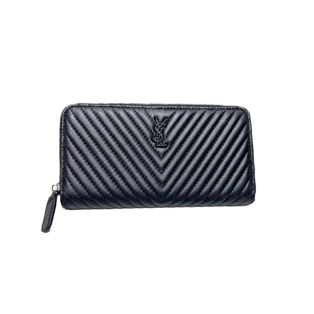 Saint Laurent YSL Caivar  Zipper Long Wallet - Image 1