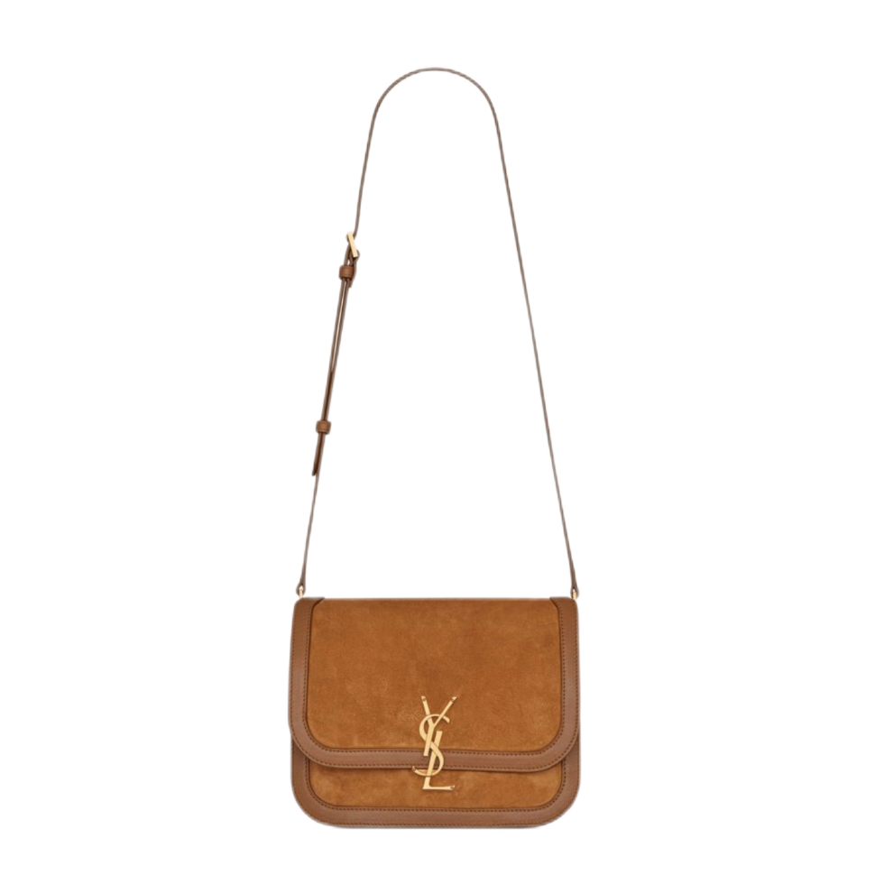 Saint Laurent YSL Brown Solferino Medium Suede Shoulder Bag - Image 1