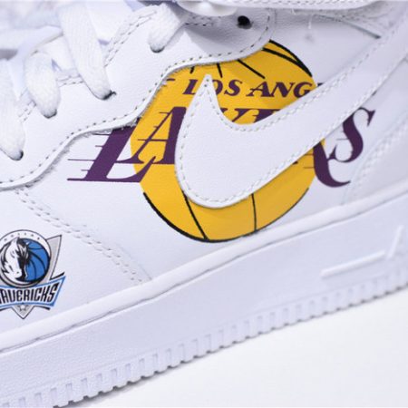 Supreme X Nike Air Force 1 Mid NBA Teams White Aq8017-100 - Image 3