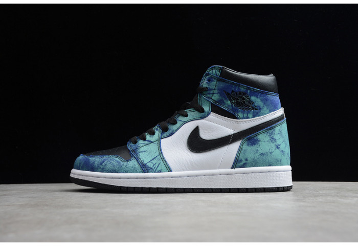 Air Jordan 1 Tie-Dye white black aurora green CD0461-100 - Image 1