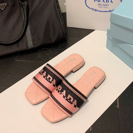 Prada Logo EmbroideryFashion Sandals Slide Sandal - Image 9