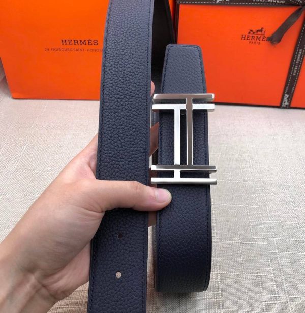 Hermes H Belt Buckle & Reversible Black For Women, Women Belt 380MM