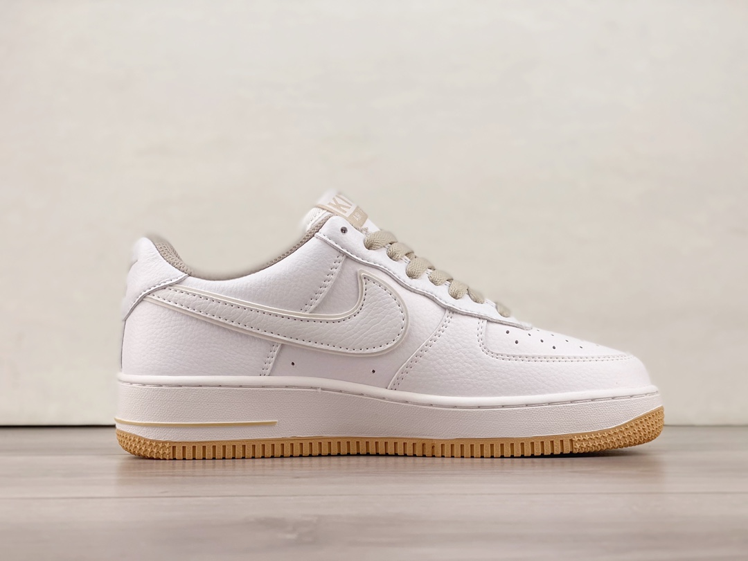 Nike Air Force White Brown - Image 2