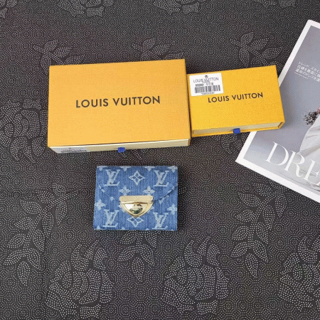 LV Monogram Jacquard Denim Money Clip - Image 2