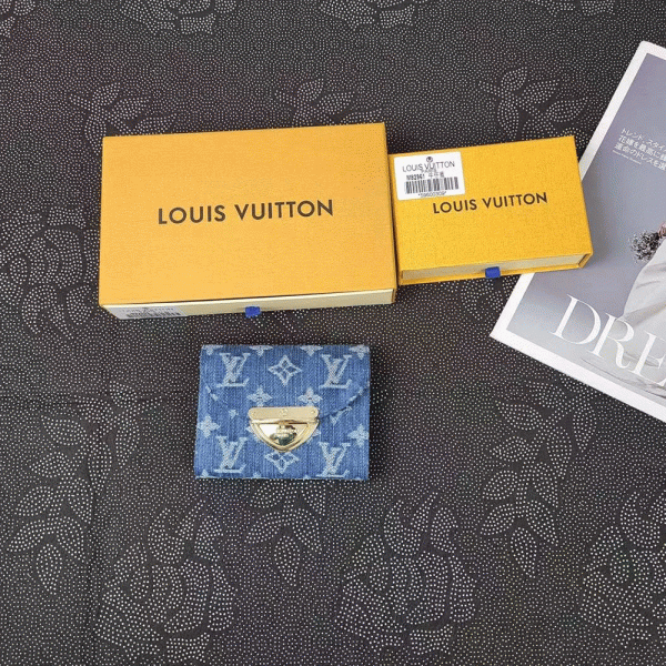 LV Monogram Jacquard Denim Money Clip