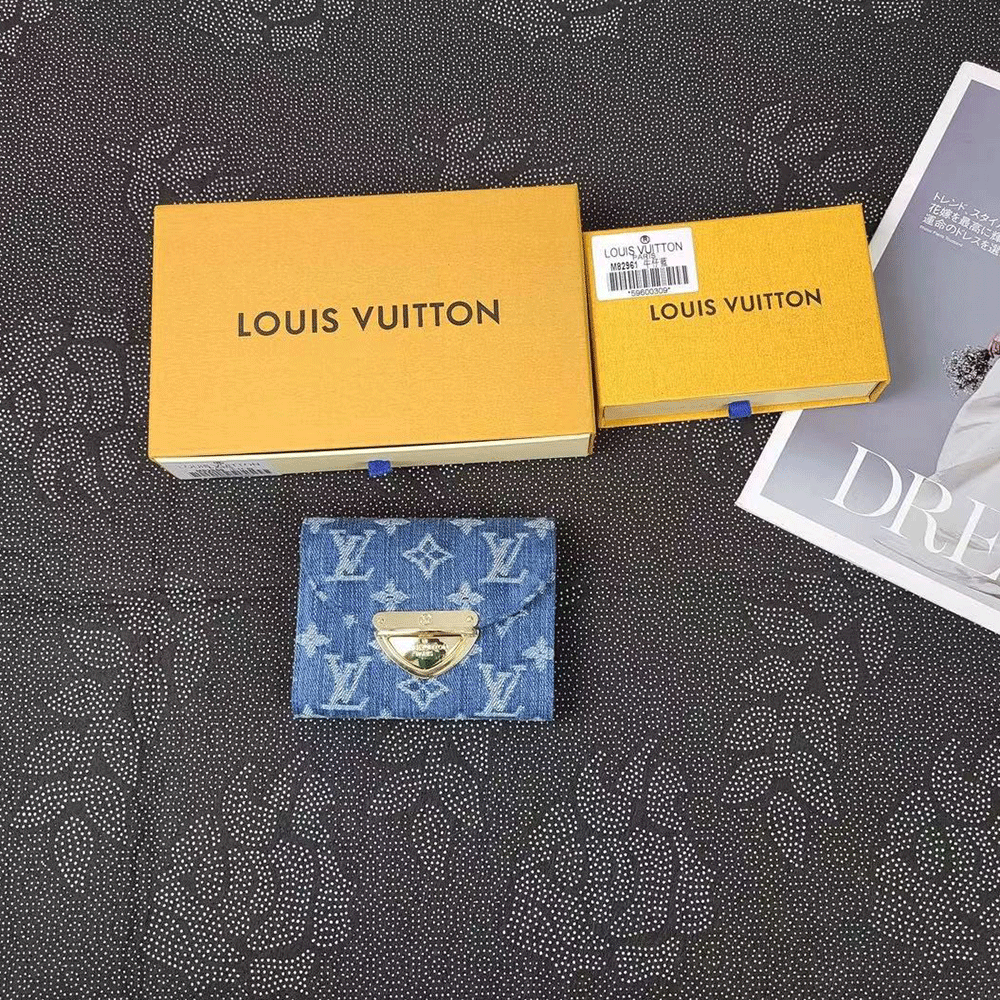 LV Monogram Jacquard Denim Money Clip - Image 2