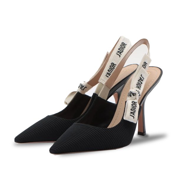 Dior J'Adior Embroidered Lace Halter Heels Slide Sandal 7A