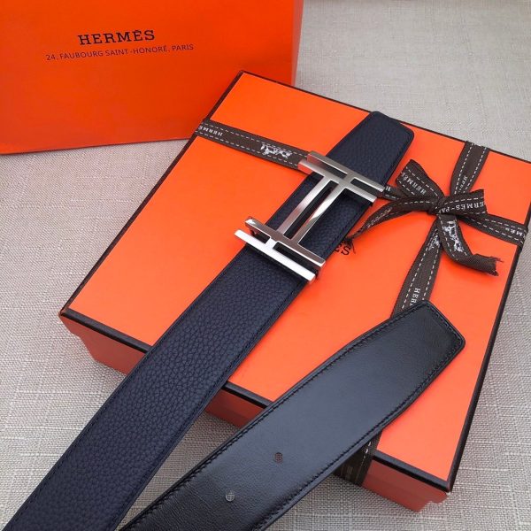 Hermes H Belt Buckle & Reversible Black For Women, Women Belt 380MM