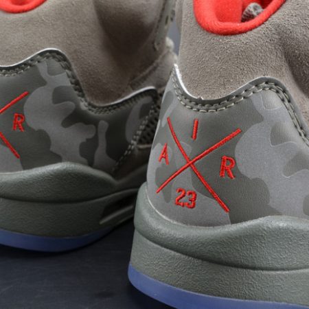 Bape x Air Jordan 5 Trophy RoomCamo university red mens 136027-051 - Image 7
