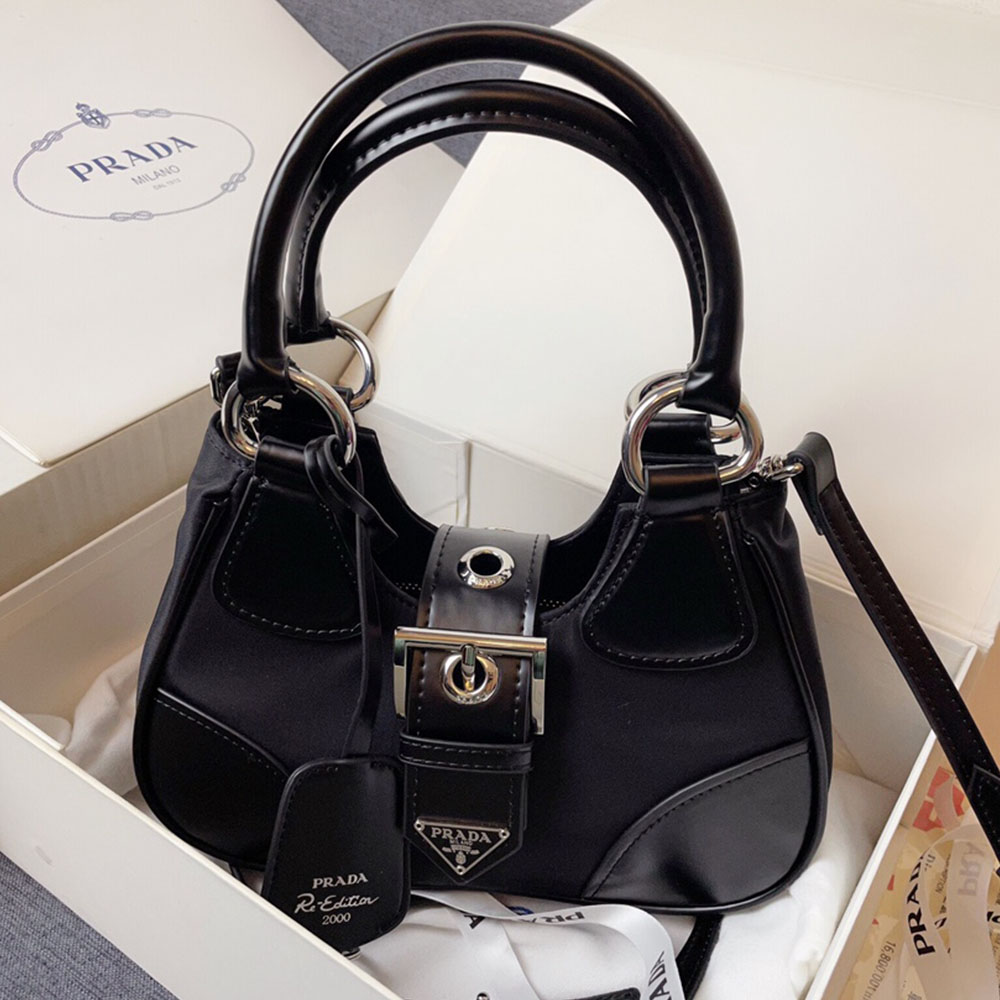 Prada Moon Re-Nylon Handbag - Image 5