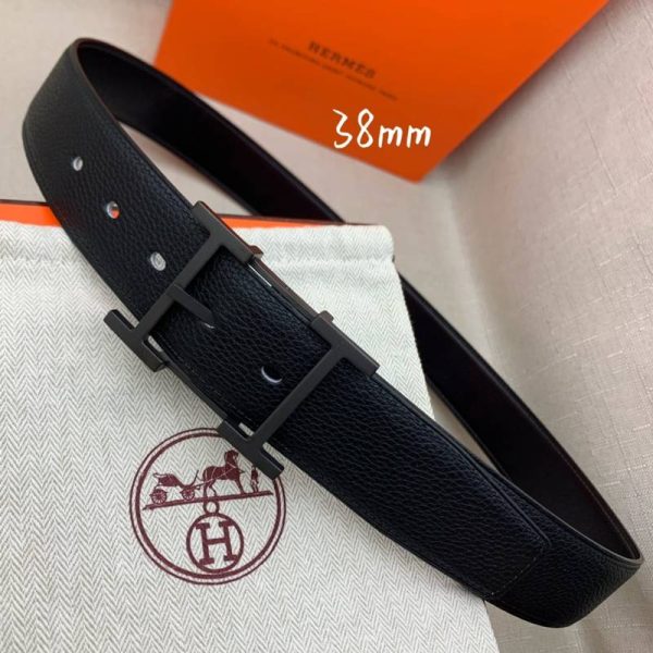 Hermes H Belt Buckle & Reversible Black For Women, Women Belt 380MM