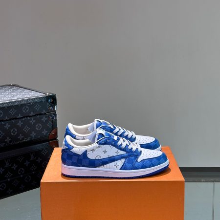 Travis Scott X Nike Air Jordan 1 Low X LV Sneakers - Image 4