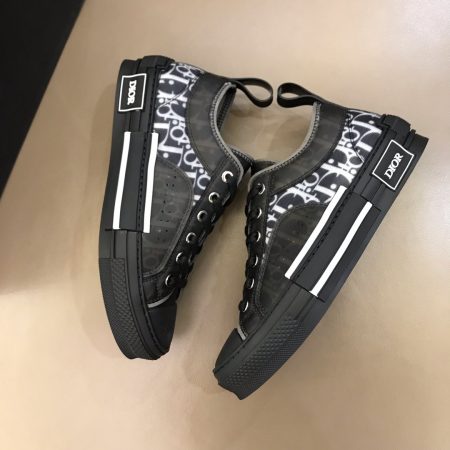 Dior B23 Black Low-top Canvas Shoes - Image 3