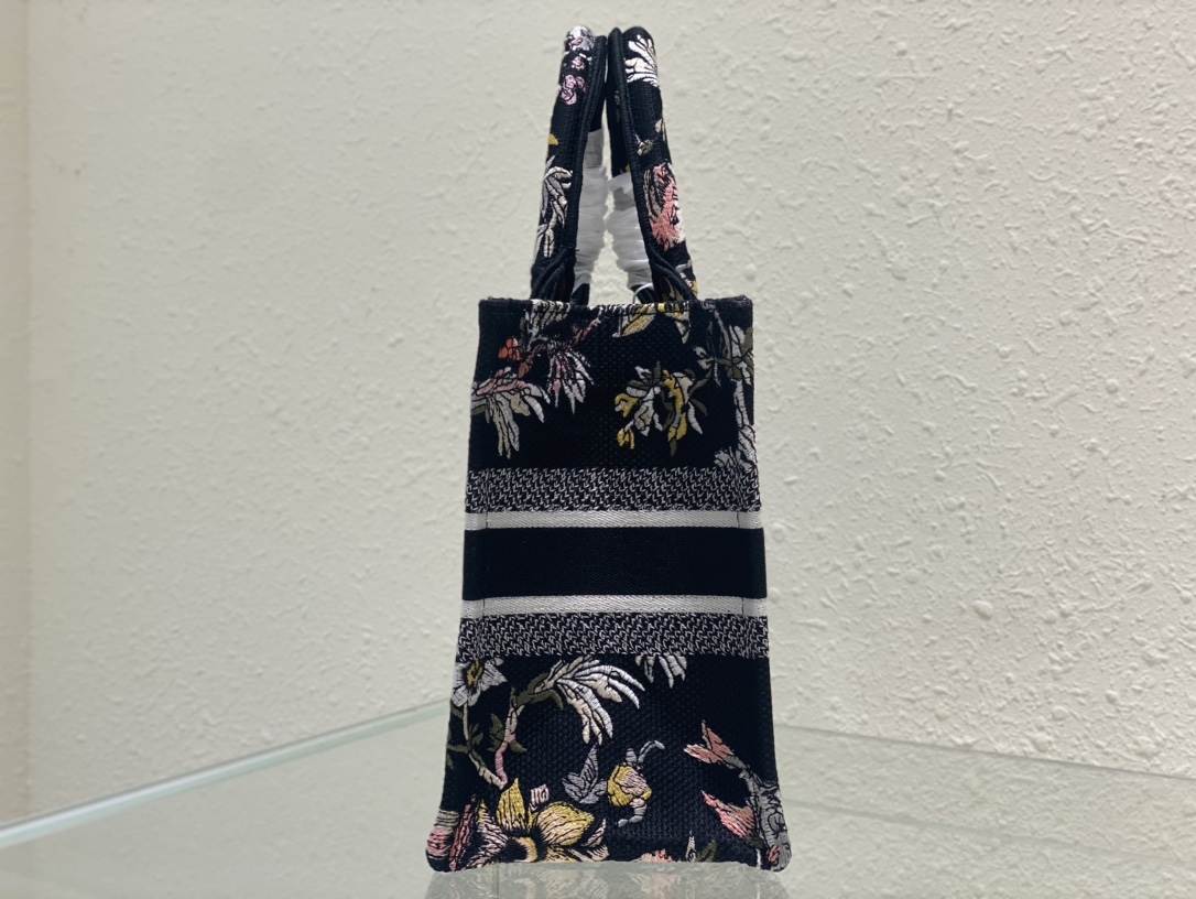 Dior Book Tote Small Black Multicolor Dior Jardin Botanique Embroidery - Image 5