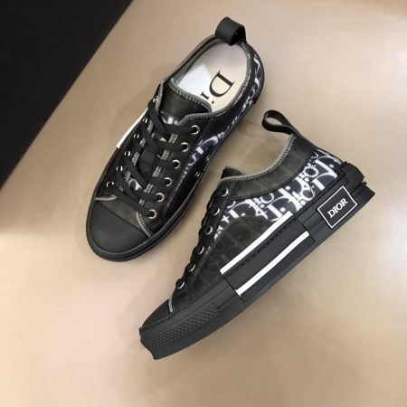 Dior B23 Black Low-top Canvas Shoes - Image 7