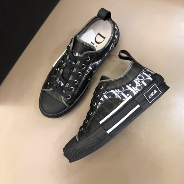 Dior B23 Black Low-top Canvas Shoes