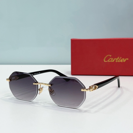 Cartier Metal Leg Rimless Sunglasses Top quality - Image 4