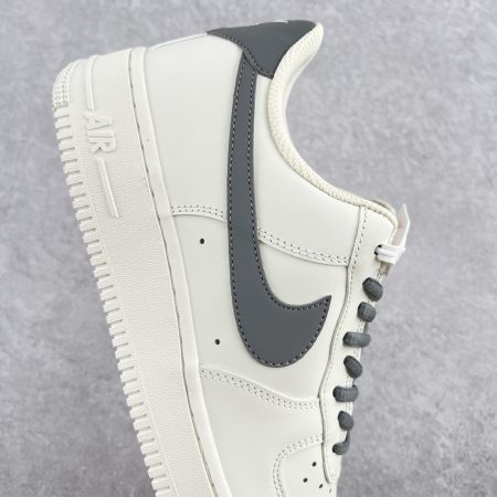 Nike Air Force White Dark Grey - Image 5
