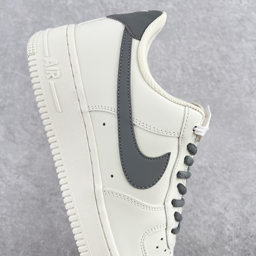 Nike Air Force White Dark Grey - Image 5