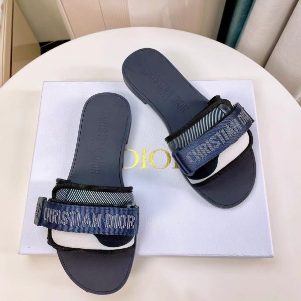 Dior DWAY Slide Slipper Sandals With Adjustable Type Slide Sandal