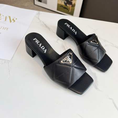 Prada 3.5CM Thick Slide Heels - Image 4