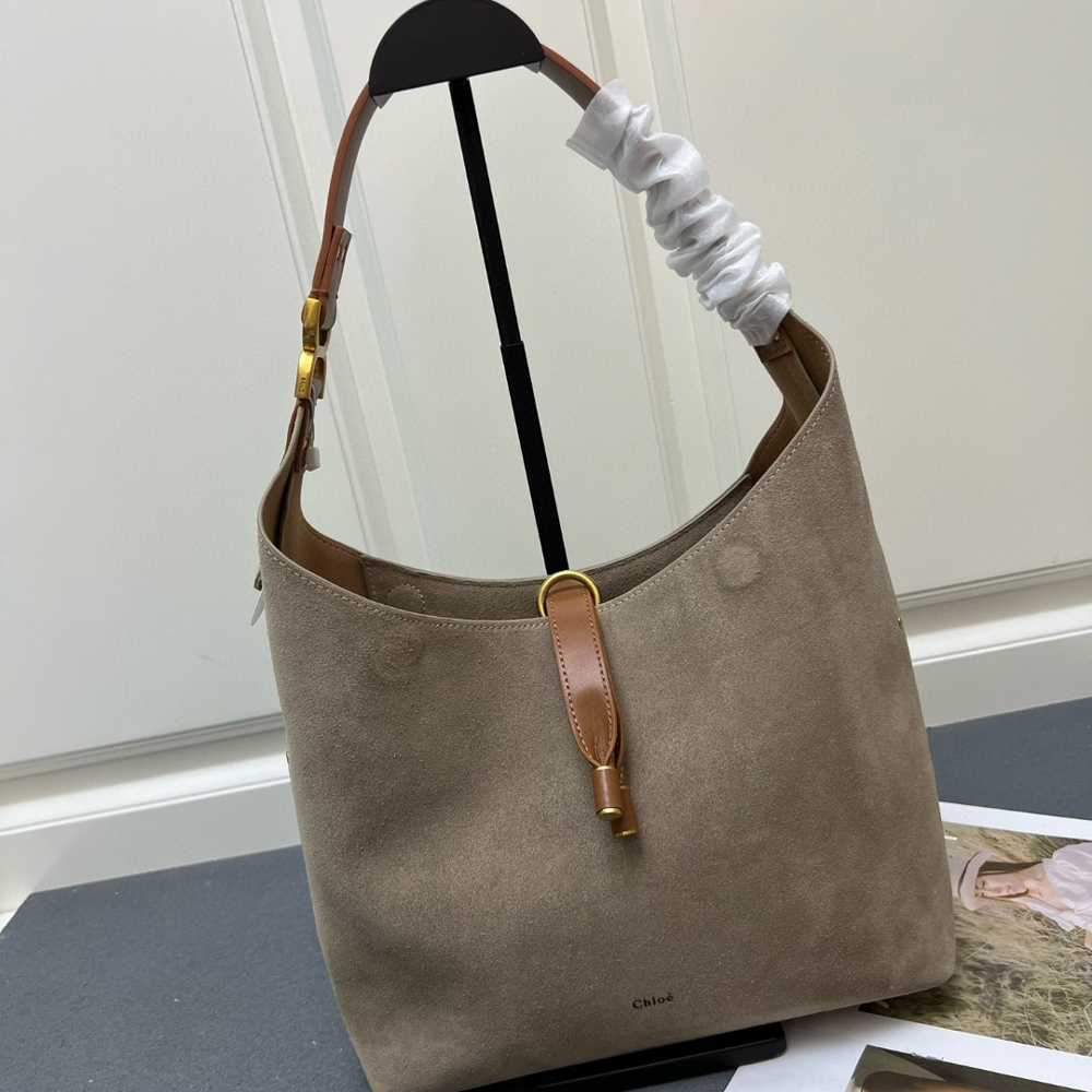 Chloe Marcie Suede Leather Bag - Image 8