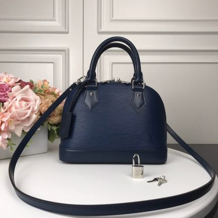 LV Alma BB 2way bag Epi Leather Indigo - Image 3