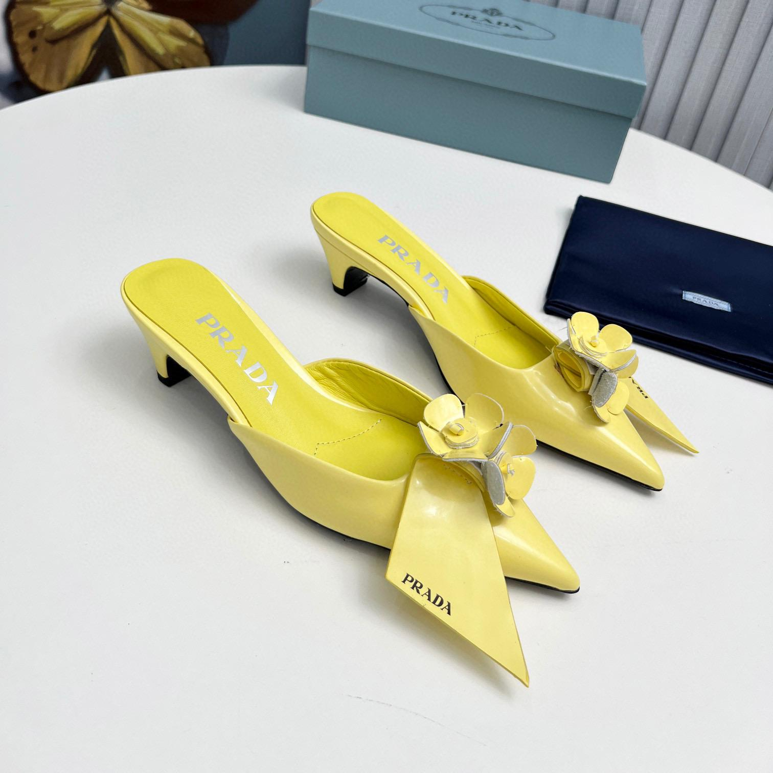 Prada  Patent Leather Flip-flops Sandals Slide - Image 5