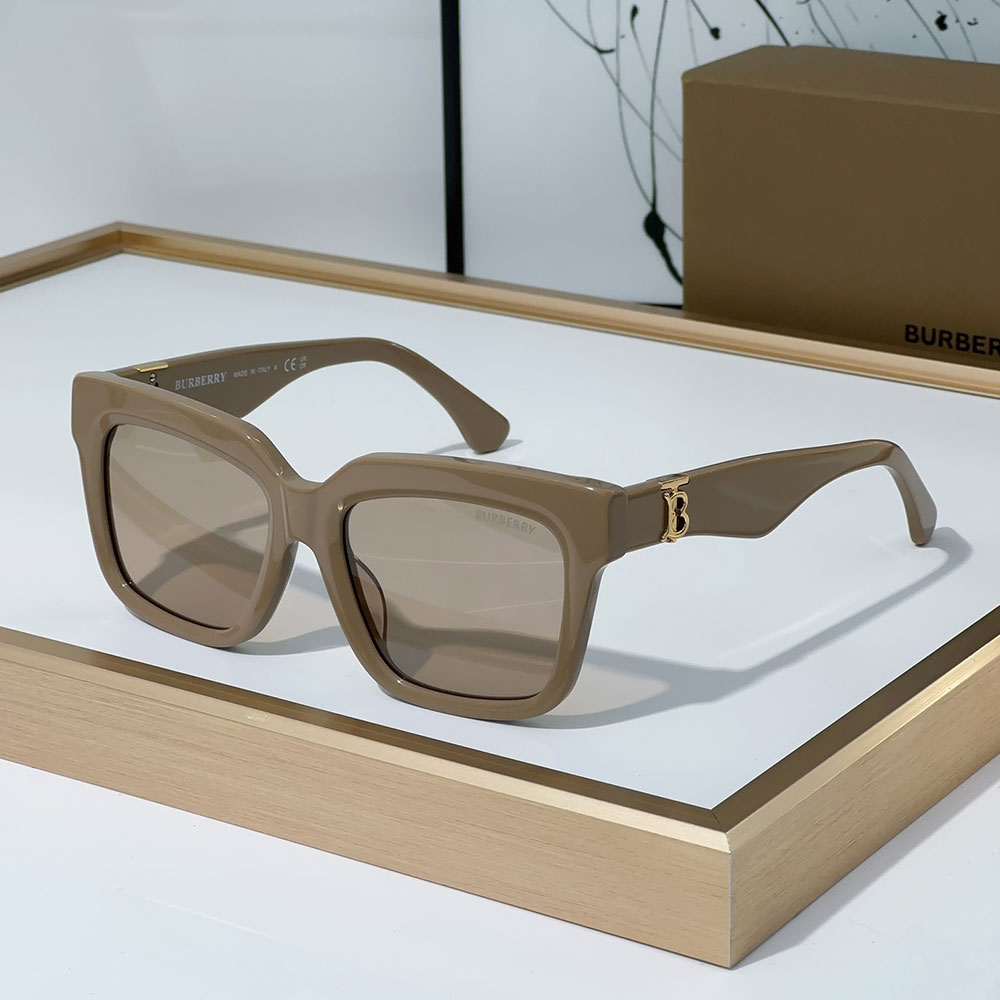 Buberry  Mirror leg Logo Sunglasses Top quality - Image 4