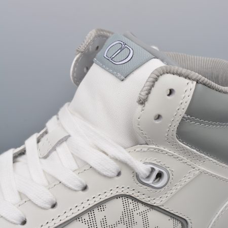 Dior B27 Sneakers High-Top White Gray (AAA High Quality Version) - Image 7