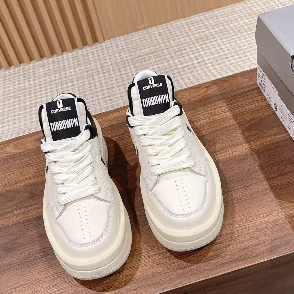 Rick Owens X Drkshdw Turbowpn Leather Sneakers - Image 4